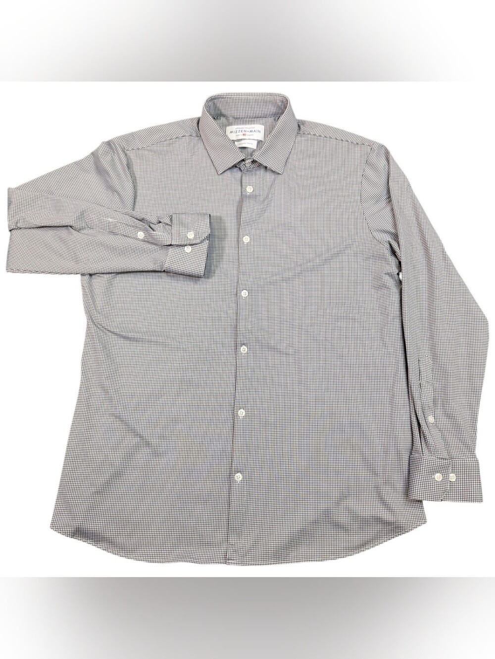 Mizzen+Main Trim Fit Long Sleeve Performance Button Up Shirt Sz XXL Office